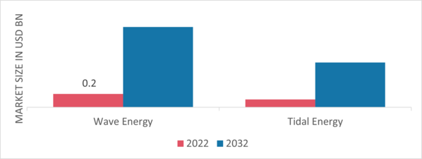 Wave and Tidal Energy Market, by Type, 2022 & 2032