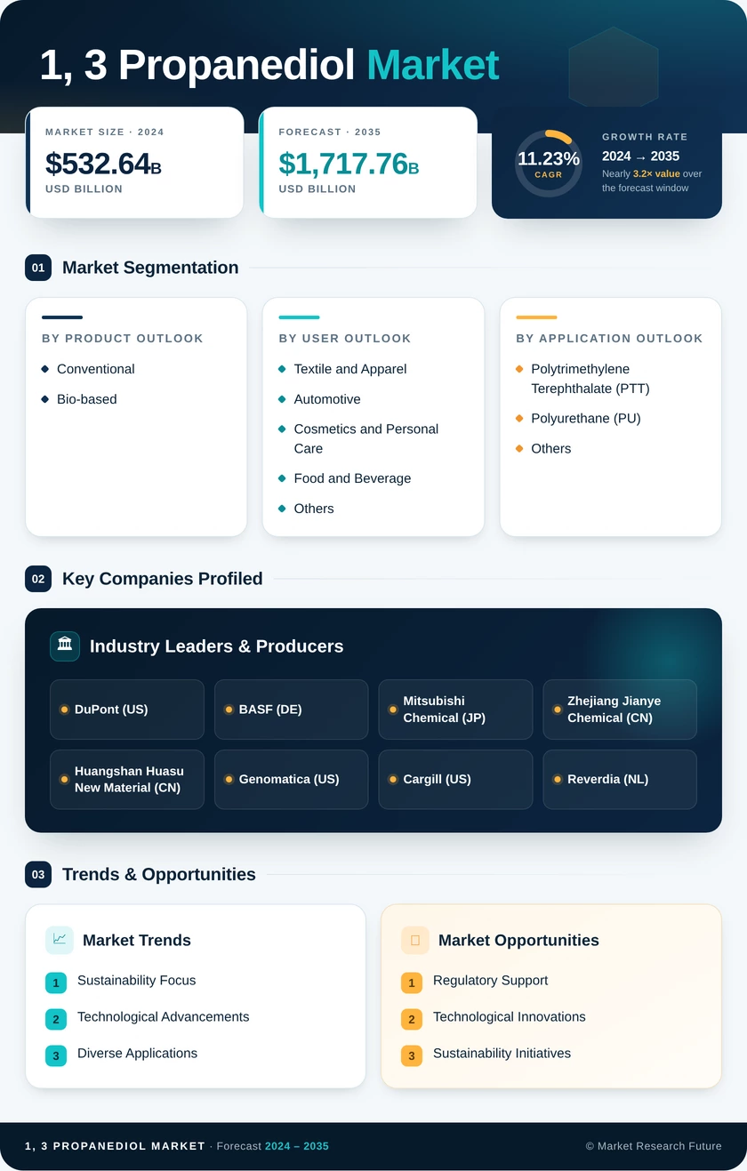1, 3-Propanediol Market Research Report - Forecast to 2035 Infographic