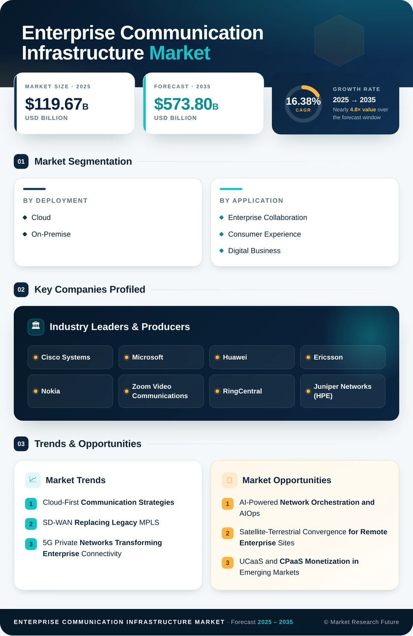 Enterprise Communication Infrastructure Market Research Report - Global Forecast till 2035 Infographic