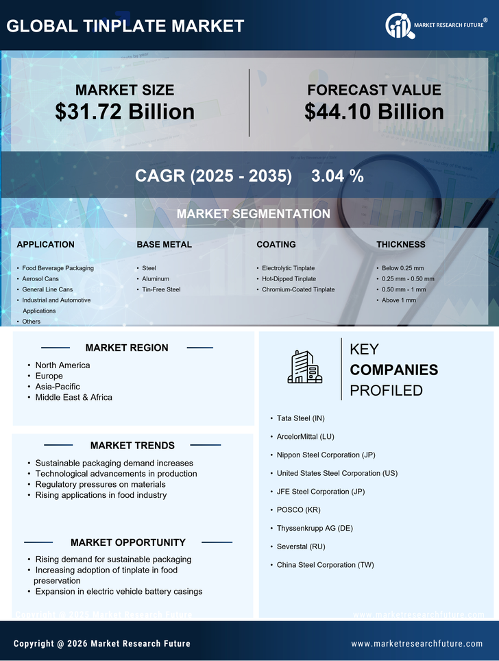 Tinplate Market Research Report — Global Forecast till 2035 Infographic