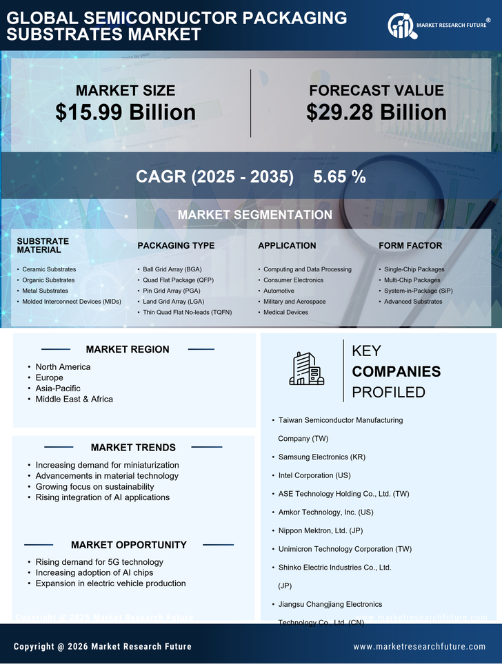 Semiconductor Packaging Substrates Market Research Report — Global Forecast till 2035 Infographic