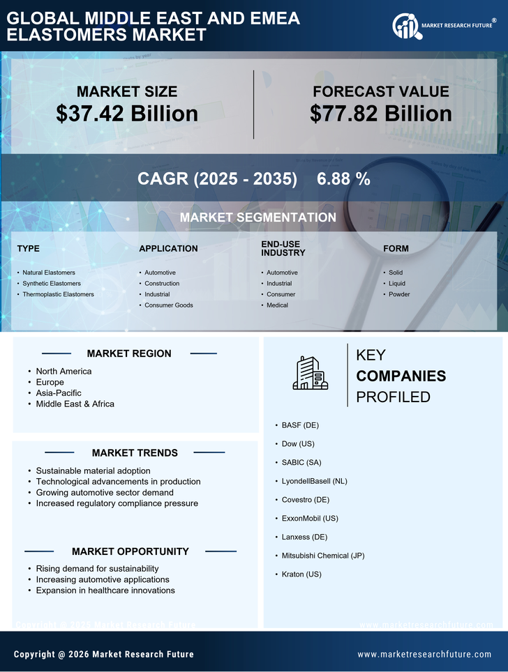 Middle East And Emea Elastomers Market Research Report - Global Forecast by 2035 Infographic
