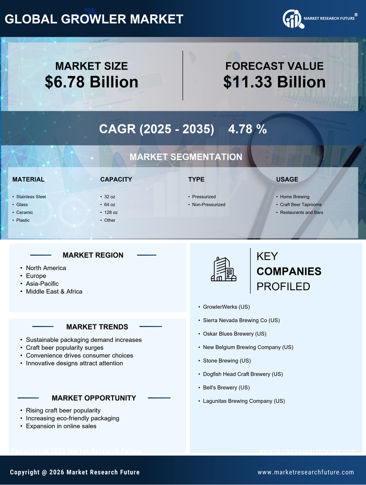 Growler  Market Research Report - Global Forecast by 2035 Infographic