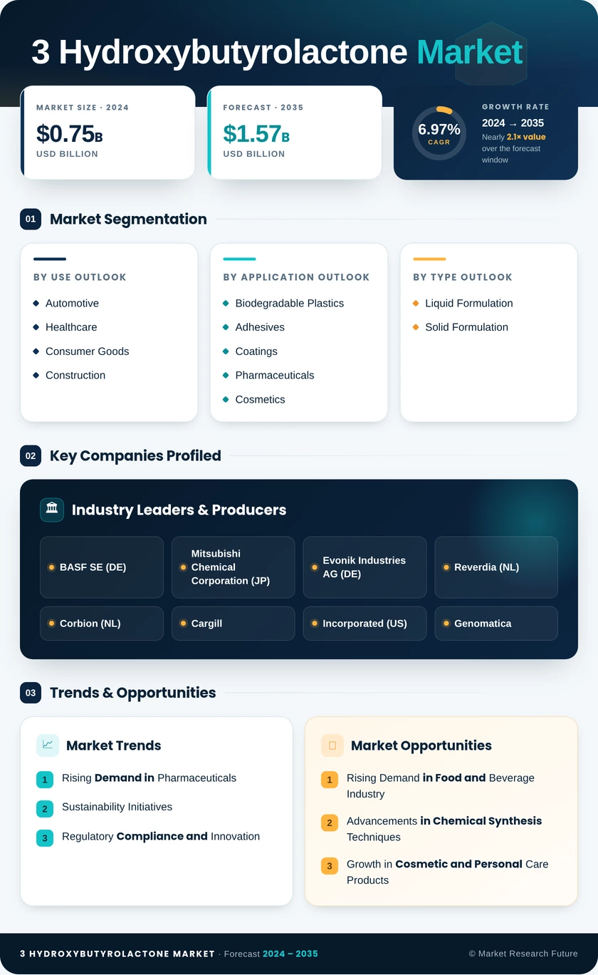 3-Hydroxybutyrolactone Market Research Report- Global Forecast till 2035 Infographic