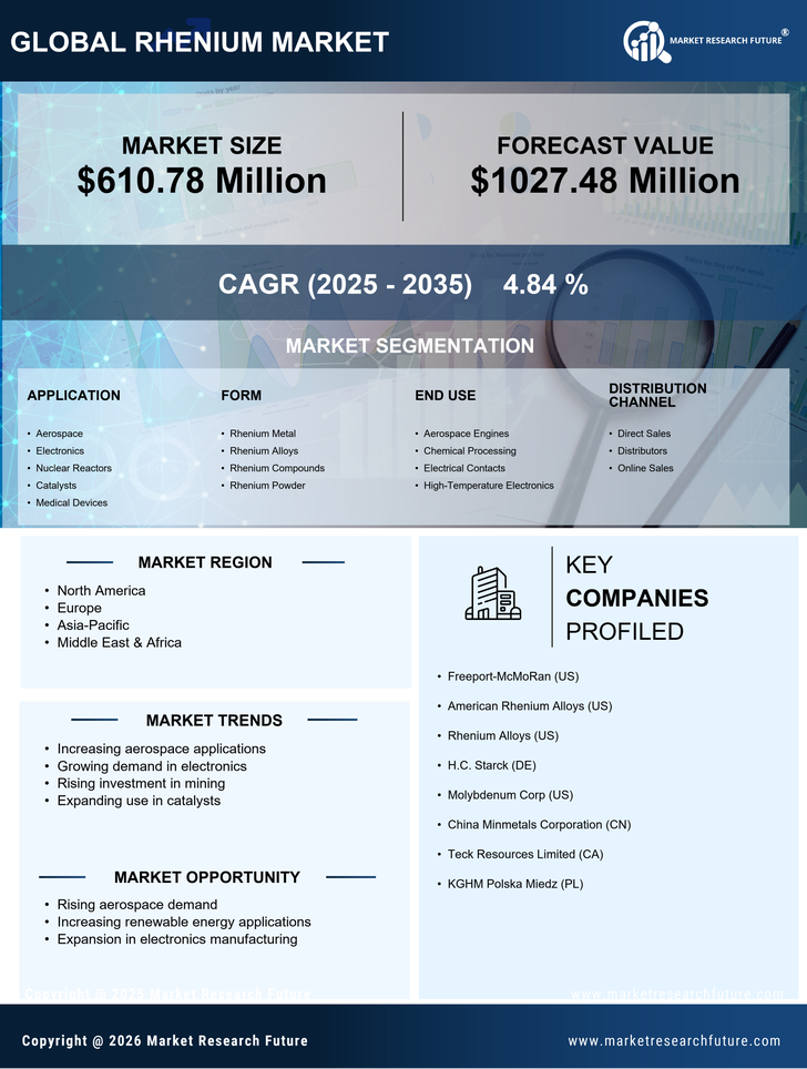 Rhenium Market Research Report - Global Forecast by 2035 Infographic