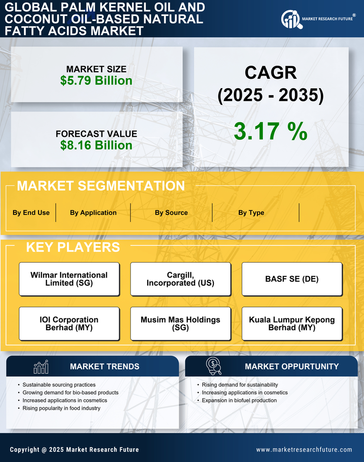 Palm Kernel Oil and Coconut Oil Based Natural Fatty Acids  Market Research Report - Global Forecast by 2035 Infographic