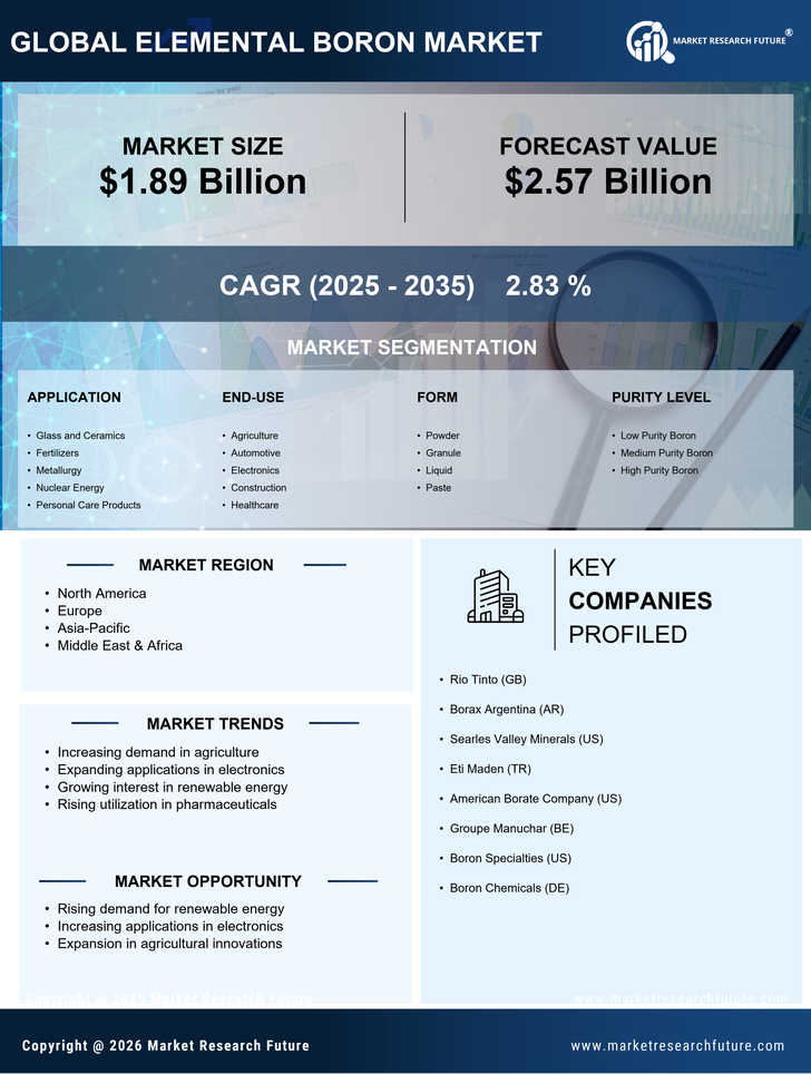 Elemental Boron Market Research Report - Global Forecast by 2035 Infographic