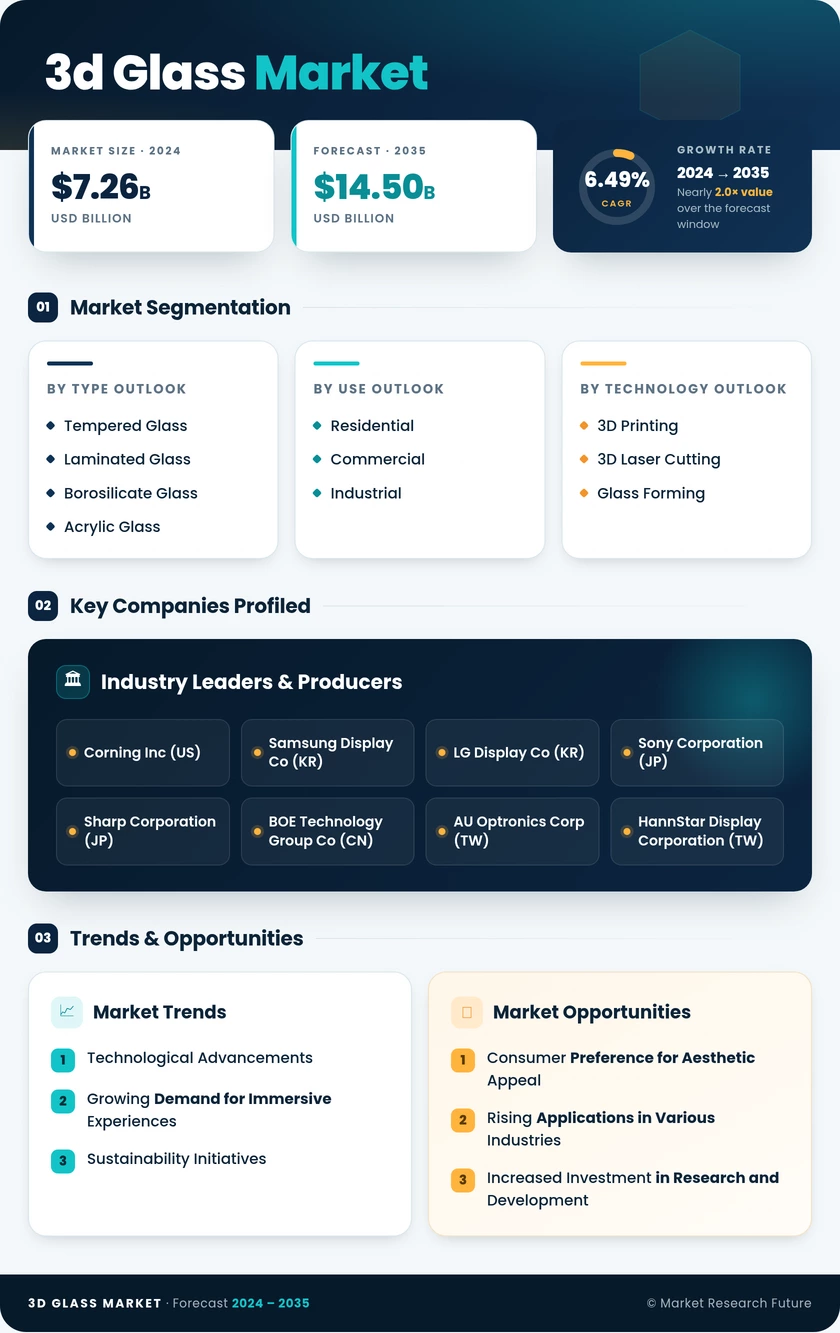 3D Glass Market Research Report - Forecast Till 2035 Infographic