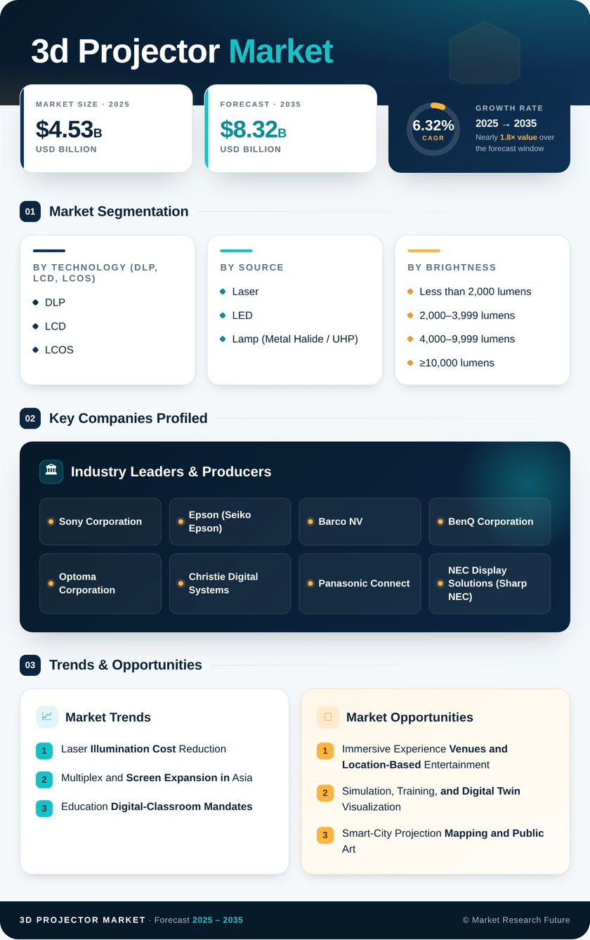 3D Projector Market Research Report - Forecast till 2035 Infographic