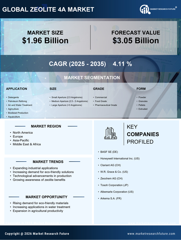 Zeolite 4A Market Research Report- Global Forecast to 2035 Infographic