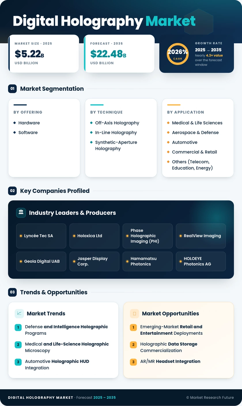 Digital Holography Market Research Report - Global Forecast 2035 Infographic