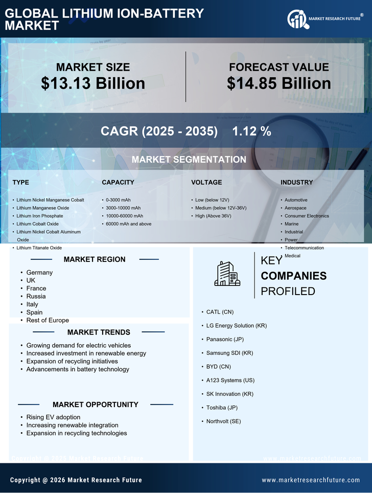 Europe Lithium Ion Battery Market Research Report-Forecast Till 2035 Infographic