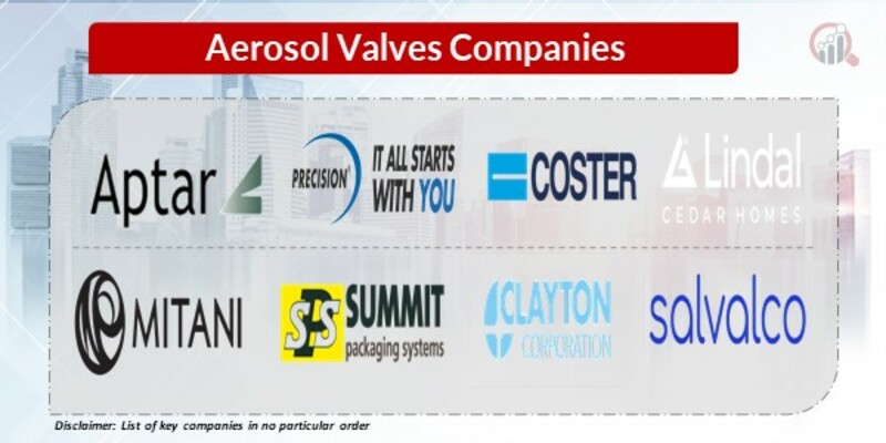Aerosol Valves key Companies