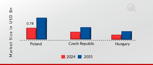 CZECH REPUBLIC, POLAND AND HUNGARY WORKWEAR MARKET SHARE BY REGION 2024 AND 2035 