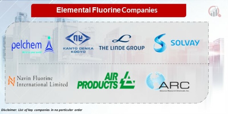 Elemental fluorine Key Companies