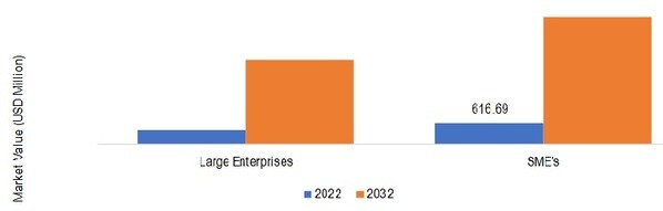 Global Digital Identity in Airports Market, by Organization Size, 2022 & 2032.