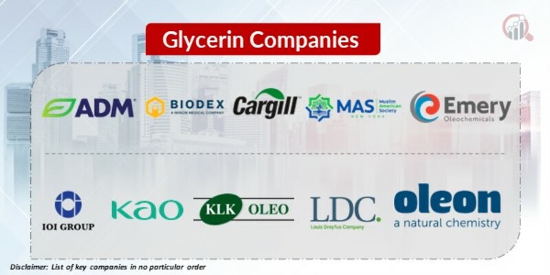 Glycerin Key Companies