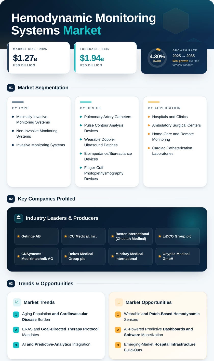 Hemodynamic Monitoring System Market Research Report - Global Forecast till 2035 Infographic