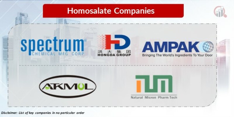 Homosalate Key Companies