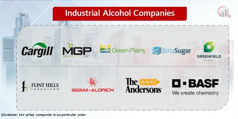 Industrial alcohol Key Companies