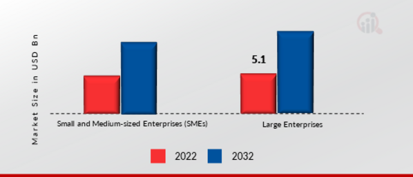 IoT Middleware Market, by Organization Size, 2022 & 2032