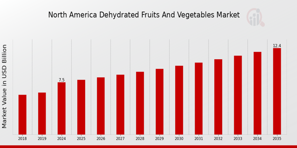 North America Dehydrated Fruits & Vegetables Market size