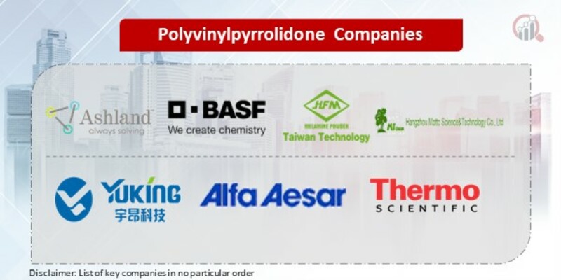Polyvinylpyrrolidone Key Companies