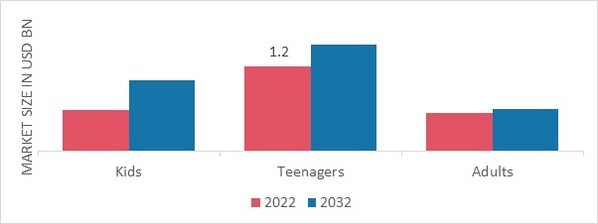 Skateboard Market, by end user, 2022 & 2032