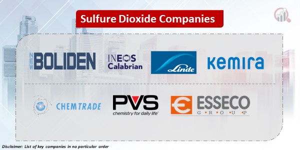 Sulfur Dioxide key companies