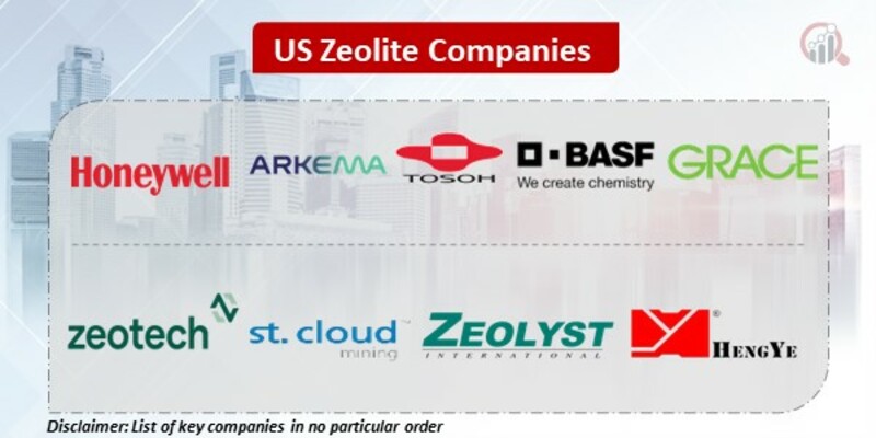 US Zeolite Key Companies