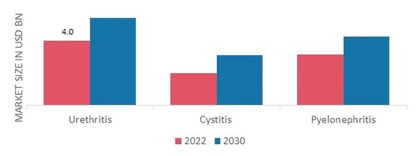 UTI Treatment Market, by Clinical Indications Method, 2022 & 2030