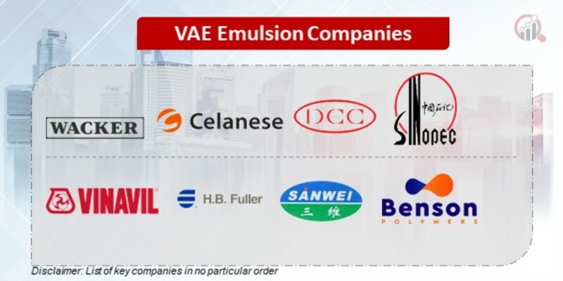 VAE Emulsion Key Companies