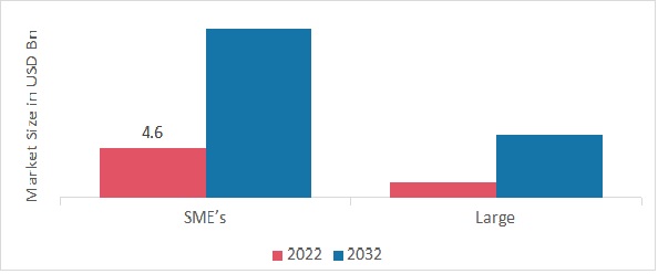 Web Content Management Software Market, by Organization Size, 2022 & 2032 (USD billion)