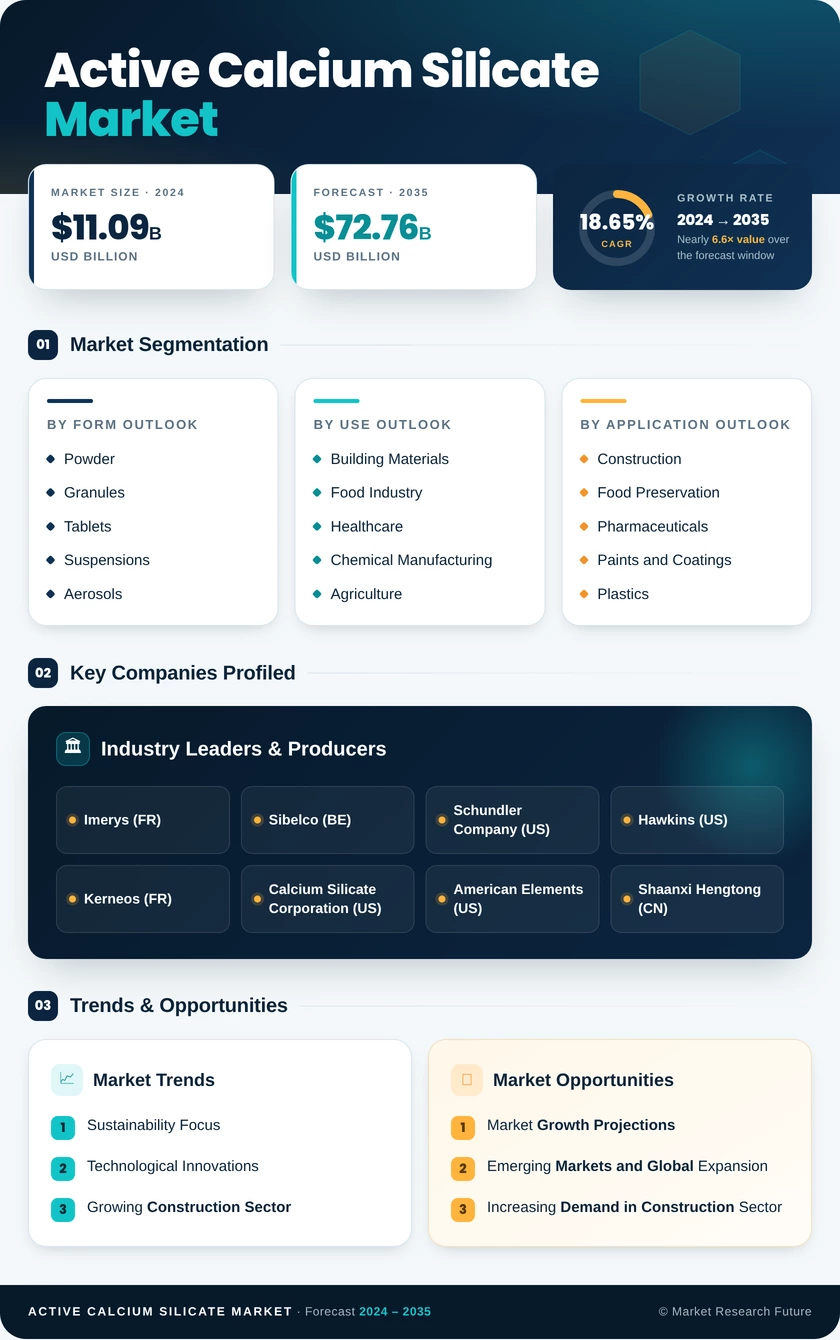 Active Calcium Silicate Market Research Report - Forecast till 2035 Infographic