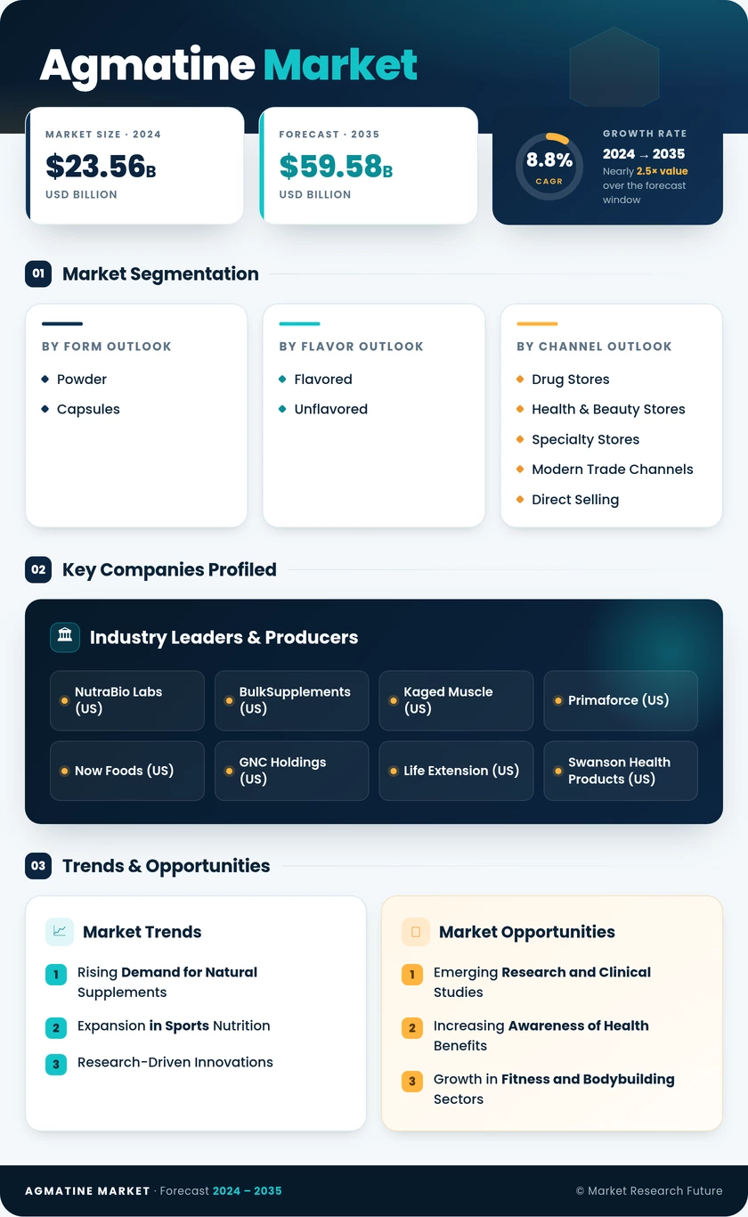 Agmatine Market Research Report — Global Forecast till 2035 Infographic