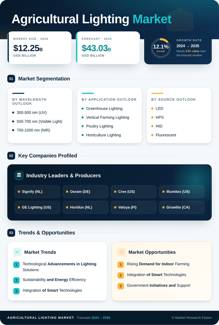 Agricultural Lighting Market Research Report - Forecast Till 2035 Infographic