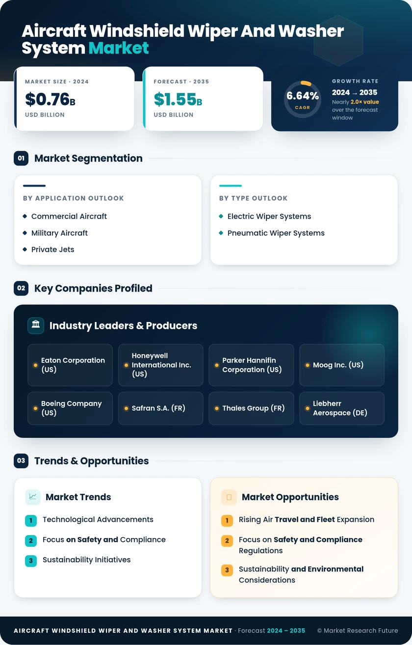 Aircraft Windshield Wiper And Washer System Market Research Report — Global Forecast till 2035 Infographic
