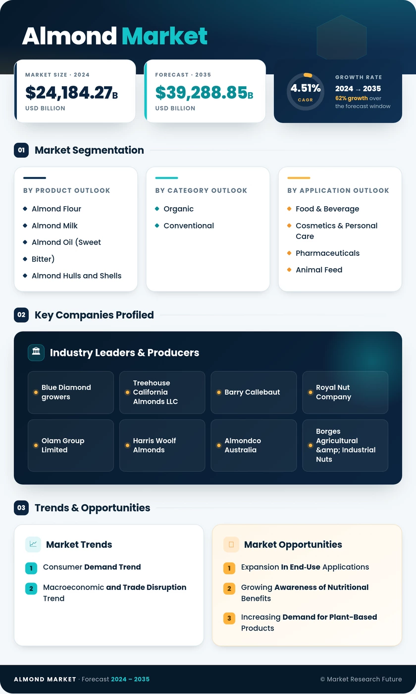 Almond Market Research Report - Forecast Till 2035 Infographic