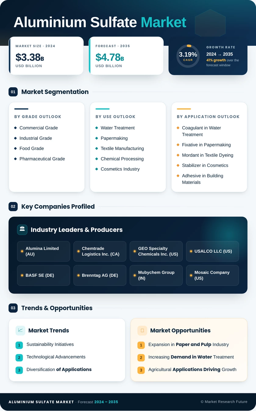 Aluminium Sulfate Market Research Report - Global Forecast by 2035 Infographic