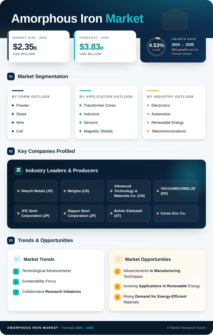 Amorphous Iron Market Research Report — Global Forecast till 2035 Infographic