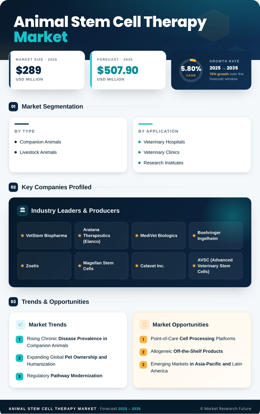 Animal Stem Cell Therapy Market Research Report-Global Forecast till 2035 Infographic