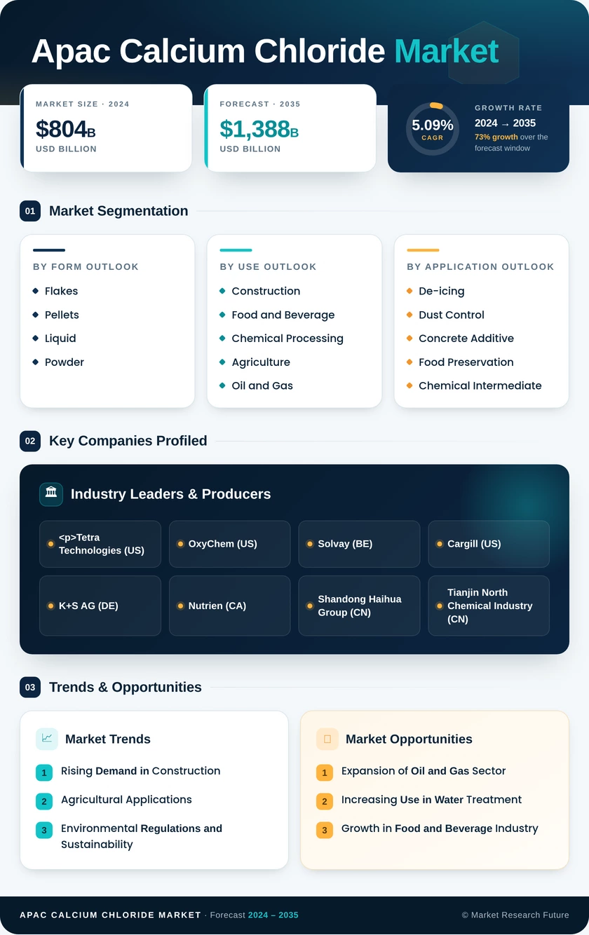 APAC Calcium Chloride Market Research Report - Forecast Report 2035 Infographic
