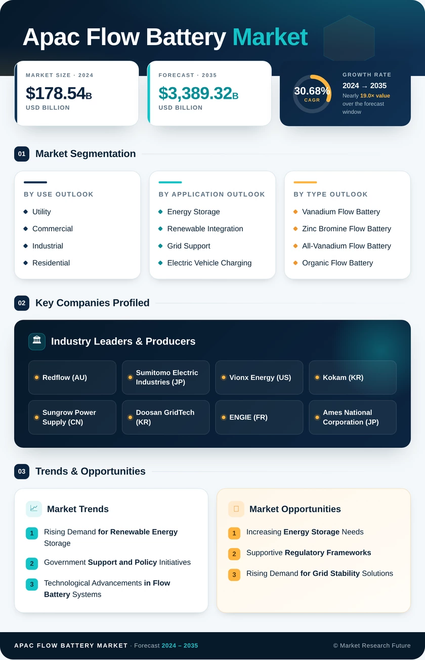 APAC Flow Battery Market Research Report - Forecast to 2035 Infographic