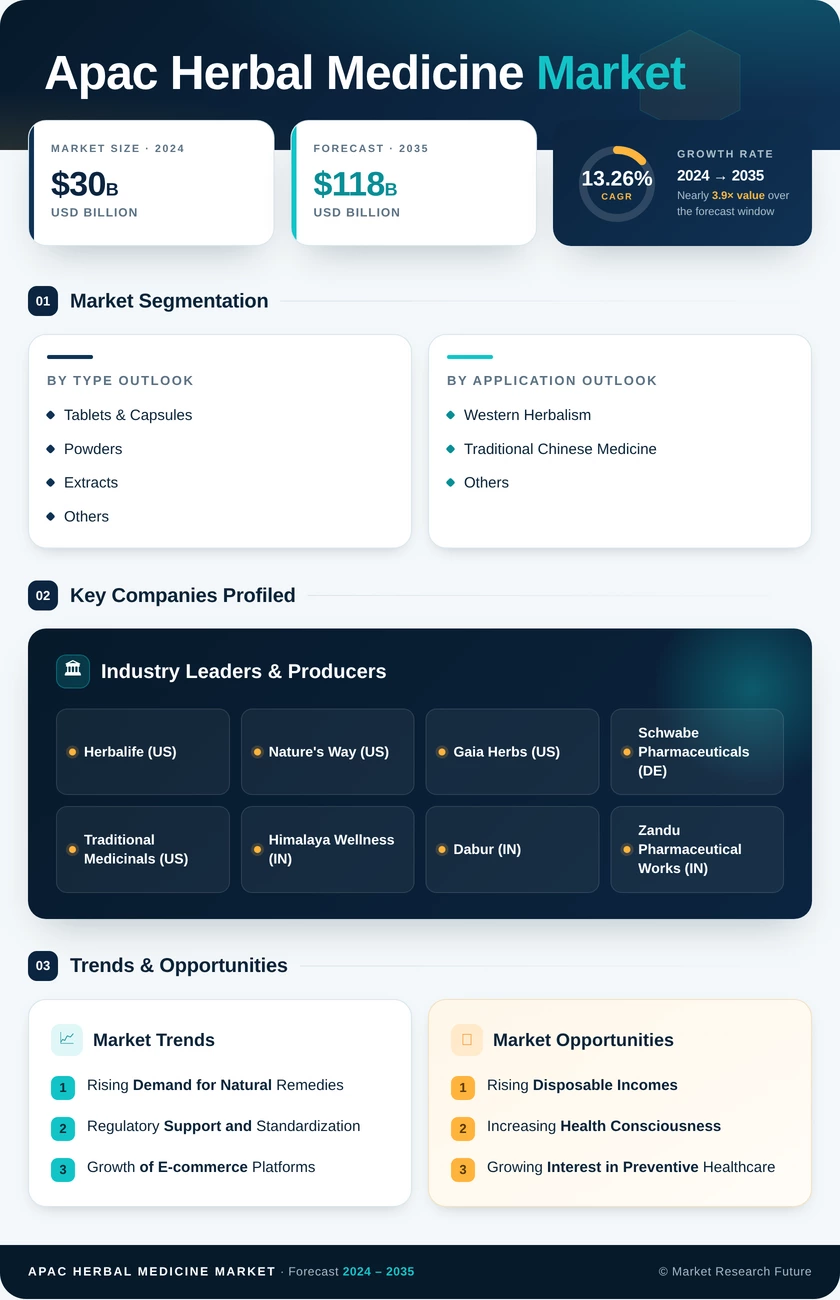 APAC Herbal Medicine Market Research Report—Forecast till 2035 Infographic