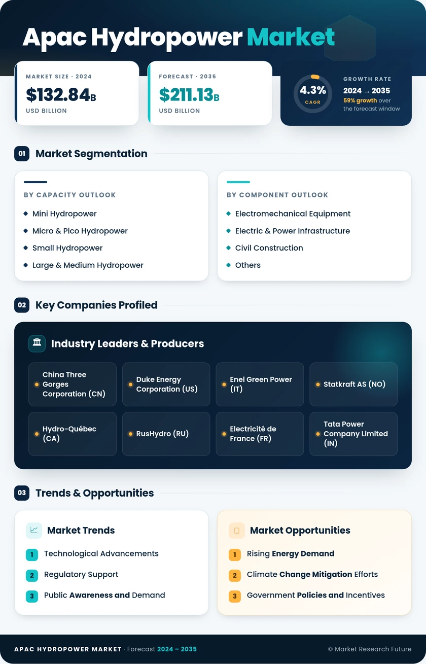 APAC Hydropower Market Research Report-Forecast to 2035 Infographic