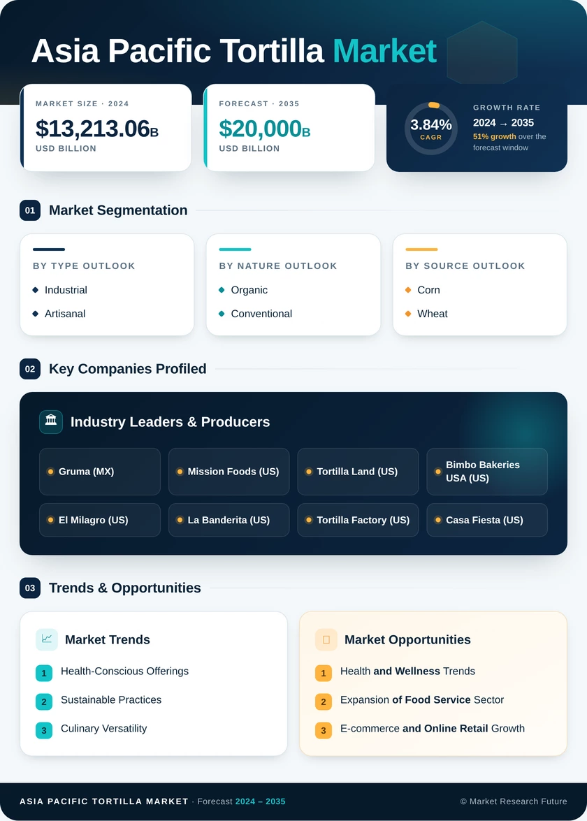 Asia Pacific Tortilla Market Research Report - Forecast till 2035 Infographic
