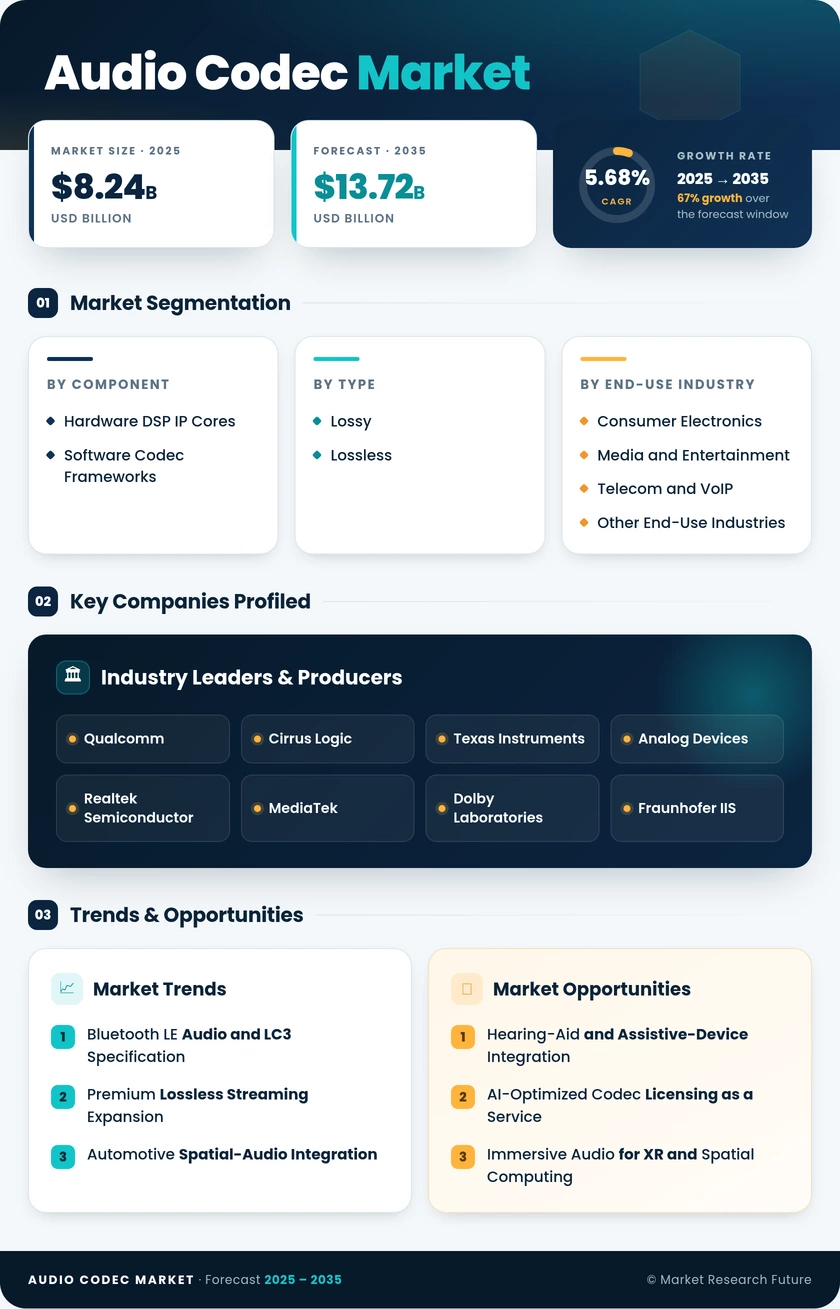 Audio Codec Market Research Report - Forecast Till 2035 Infographic