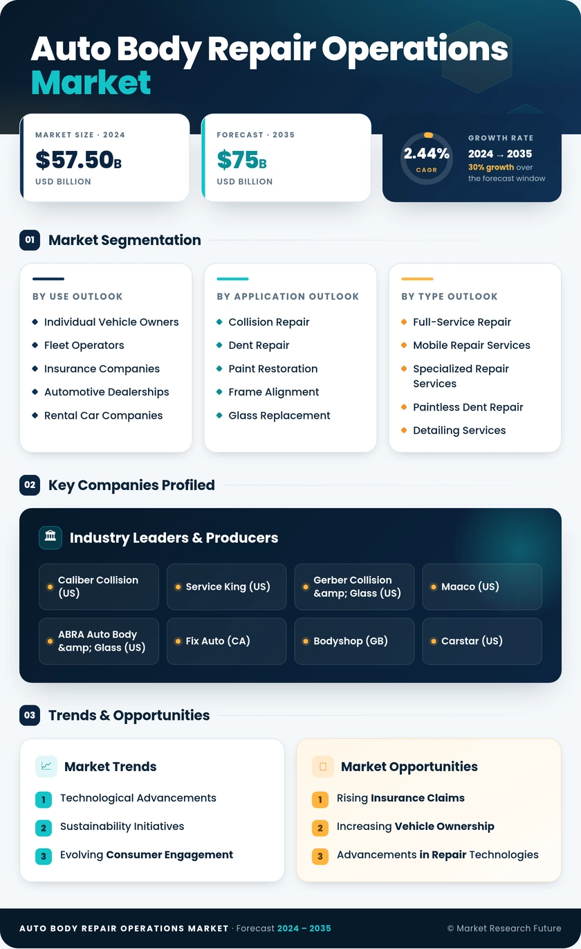 Auto Body Repair Operations Market Infographic