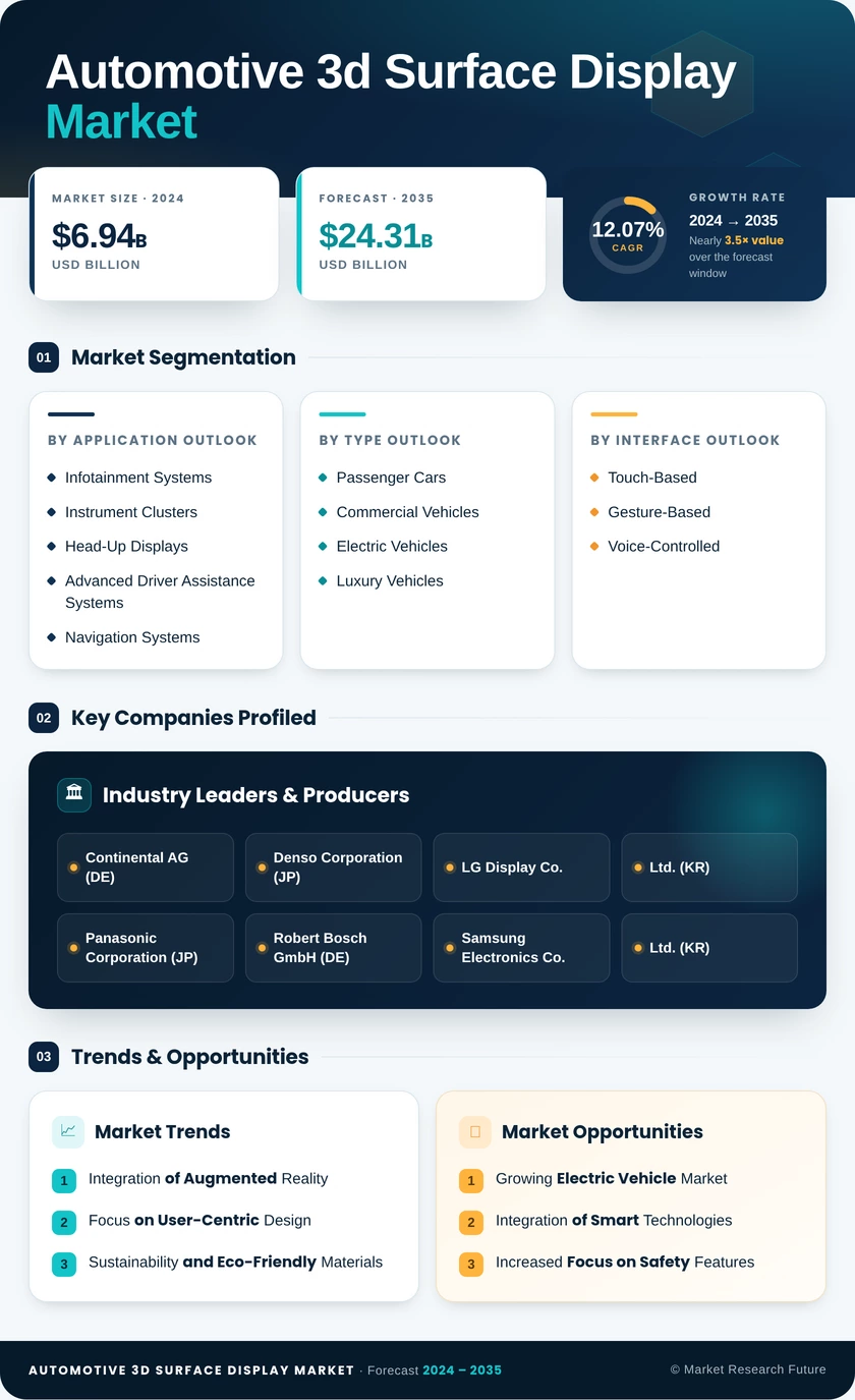 Automotive 3D Surface Display Market Research Report — Global Forecast till 2035 Infographic