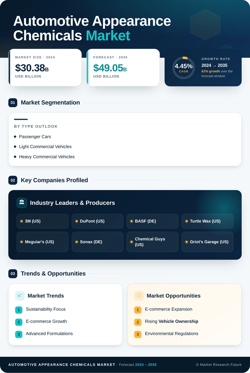 Automotive Appearance Chemicals Market Research Report – Global Forecast till 2035 Infographic